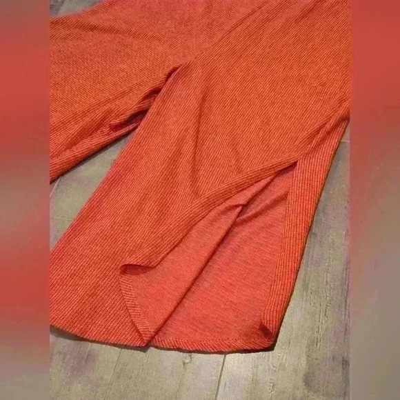 Eyeshadow Coral Pinstriped Jumpsuit - Picture 8 of 12